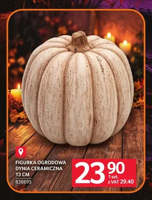 Figurka ogrodowa dynia ceramiczna 13 cm promocja w Selgros