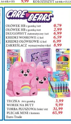 Ołówek HB z gumką Care Bears 1 szt. promocja w Leclerc