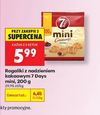 Rogaliki z nadzieniem kakaowym 7 Days mini promocja w Biedronka