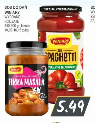 Sos do dań Tikka Masala Winiary promocja w Słoneczko