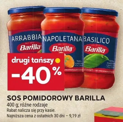 Sos pomidorowy Barilla Arrabbiata promocja w Stokrotka