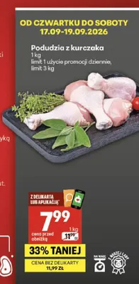Podudzia z kurczaka promocja w Delikatesy Centrum