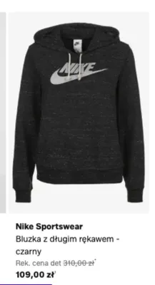 Bluzka z długim rękawem Nike Sportswear czarny promocja w Lounge by Zalando