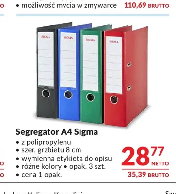 Segregator A4 Sigma promocja w Makro