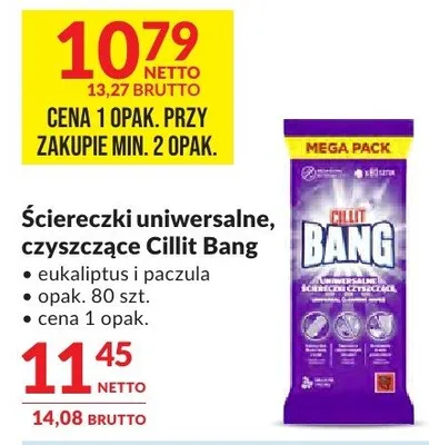 Ściereczki uniwersalne czyszczące Cillit Bang promocja w Makro