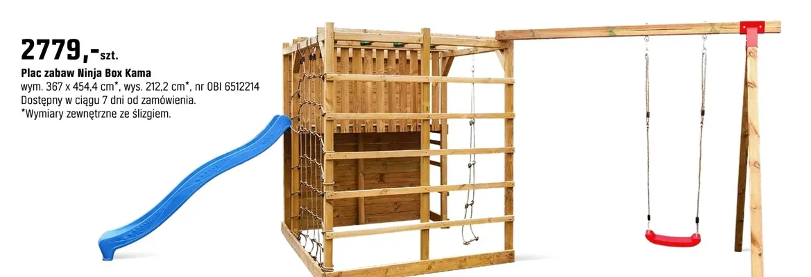 Plac zabaw Ninja Box Kama promocja w OBI