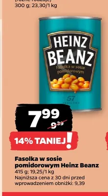 Fasolka w sosie pomidorowym Heinz Beanz promocja w Netto