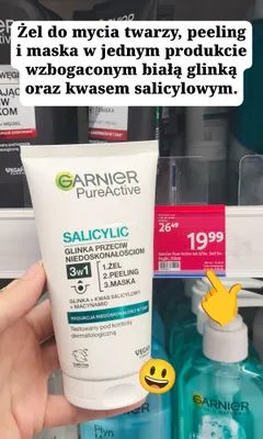 Żel do mycia twarzy 3w1 Garnier PureActive Salicylic promocja w Rossmann