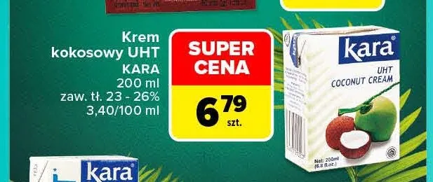 Krem kokosowy UHT Kara promocja w Carrefour