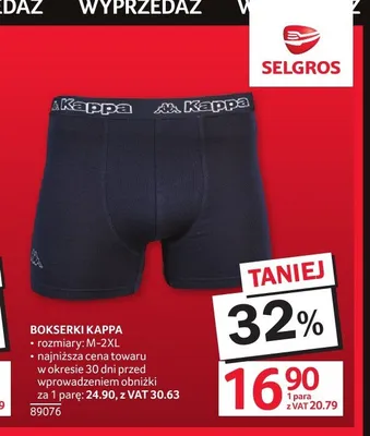 Bokserki męskie Kappa promocja w Selgros