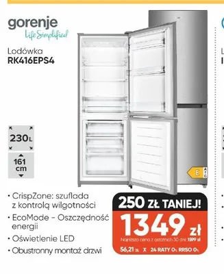 Lodówka gorenje RK416EPS4 promocja w Max Elektro