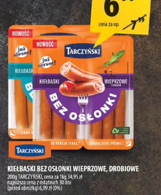 Kiełbaski bez osłonek wieprzowe, drobiowe promocja w Arhelan