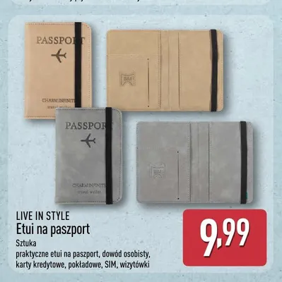 Etui na paszport LIVE IN STYLE promocja w Aldi