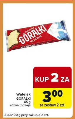 Wafelek mleczny Góralki promocja w Carrefour Express