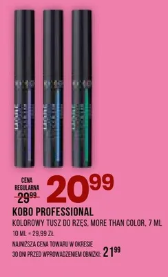 Kolorowy tusz do rzęs More Than Color KOBO PROFESSIONAL promocja w Drogerie Natura