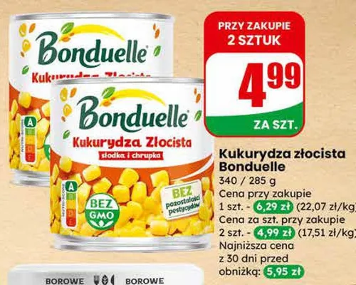 Kukurydza złocista z papryką Bonduelle promocja w Dino