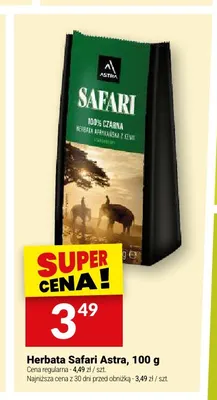 Herbata czarna Safari Astra promocja w Twój Market