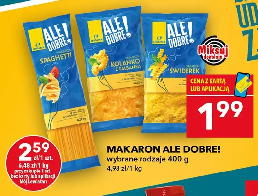 Makaron spaghetti Ale Dobre! promocja w LEWIATAN