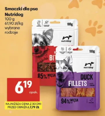 Smaczki dla psa Nutridog Beef promocja w Delikatesy Centrum