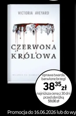 Książka Czerwona Królowa oprawa twarda barwione brzegi promocja w Empik