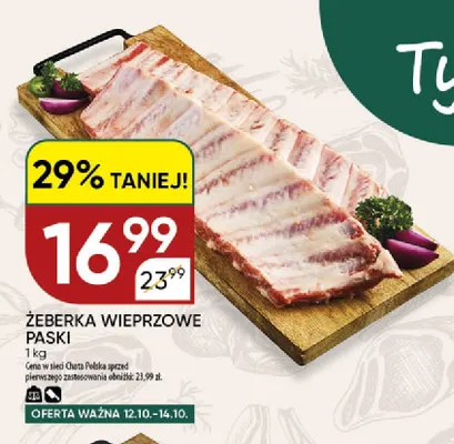 Żeberka wieprzowe paski promocja w Chata Polska