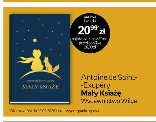 Książka Antoine de Saint-Exupéry Mały Książę promocja w Empik