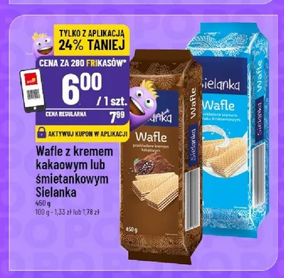 Wafle z kremem kakaowym Sielanka promocja w POLOmarket