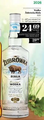 Wódka Żubrówka Biała promocja w POLOmarket