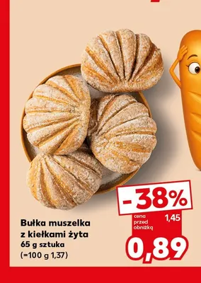 Bułka muszelka z kiełkami żyta promocja w Kaufland