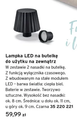 Lampka LED na butelkę do użytku na zewnątrz promocja w Tchibo