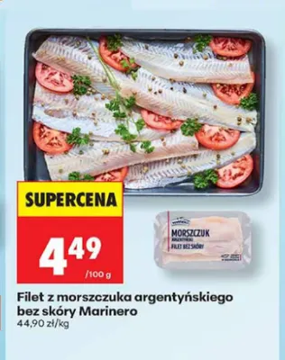 Filet z morszczuka argentyńskiego bez skóry Marinero promocja w Biedronka
