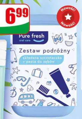 Zestaw podróżny szczoteczka + pasta Pure Fresh promocja w Dino