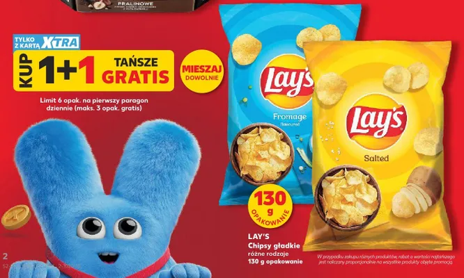 Chipsy gładkie Lay's Salted promocja w Kaufland