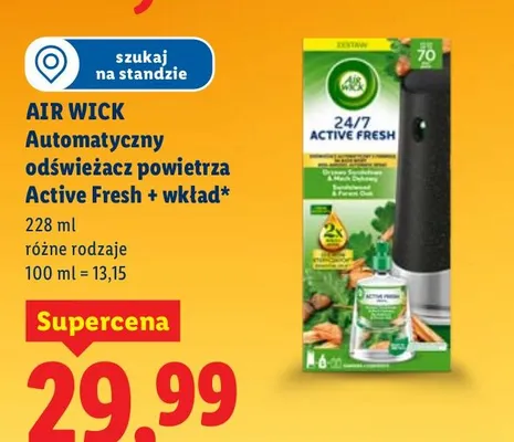 Automatyczny odświeżacz powietrza Active Fresh + wkład promocja w Lidl