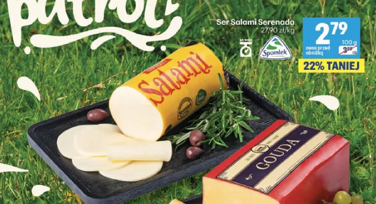 Ser salami Serenada promocja w Delikatesy Centrum