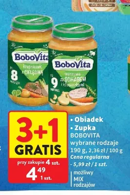 Obiadek BoboVita Warzywa ze schabem promocja w Intermarche