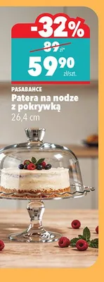 Patera na nodze z pokrywką 26,4 cm promocja w Biedronka