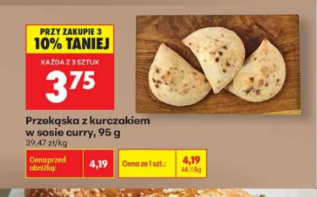 Przekąska z kurczakiem w sosie curry promocja w Biedronka