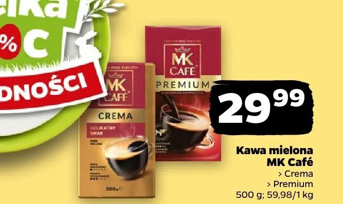 Kawa mielona Crema, Premium promocja w Netto