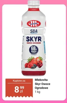 Jogurt skyr Owoce Ogrodowe Mlekovita promocja w Dino
