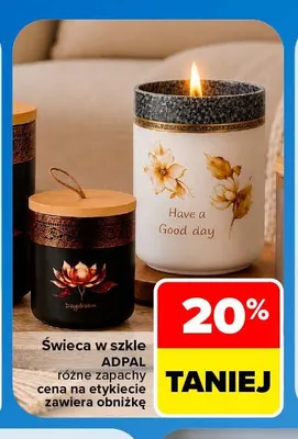 Świeca w szkle Adpal promocja w Carrefour