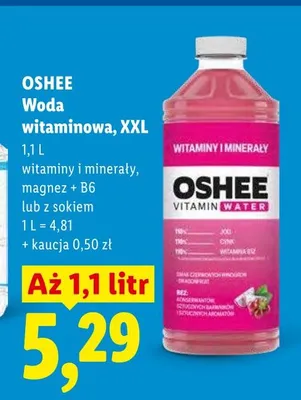 Woda witaminowa XXL magnez + B6 Oshee promocja w Lidl