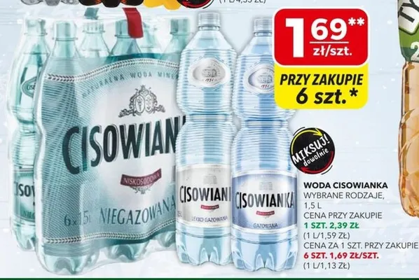 Woda Cisowianka promocja w Top Market