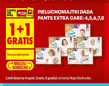 Pieluchomajtki Dada Pants Extra Care 4 promocja w Biedronka
