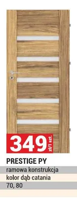Drzwi PRESTIGE PY ramowa konstrukcja kolor dąb catania 70,80 promocja w Merkury Market