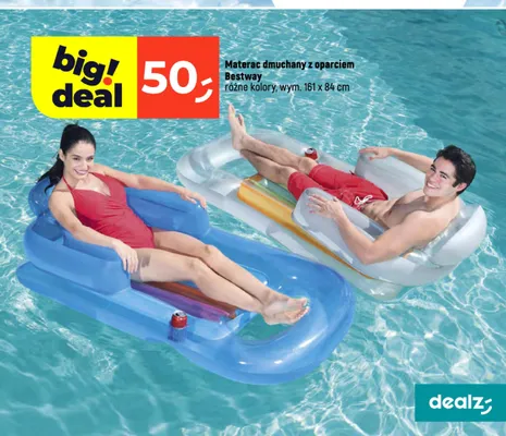 Materac dmuchany z oparciem Bestway promocja w Dealz