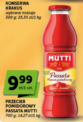 Przecier pomidorowy Passata Mutti promocja w ABC