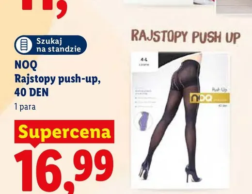 Rajstopy push-up 40 DEN NOQ promocja w Lidl