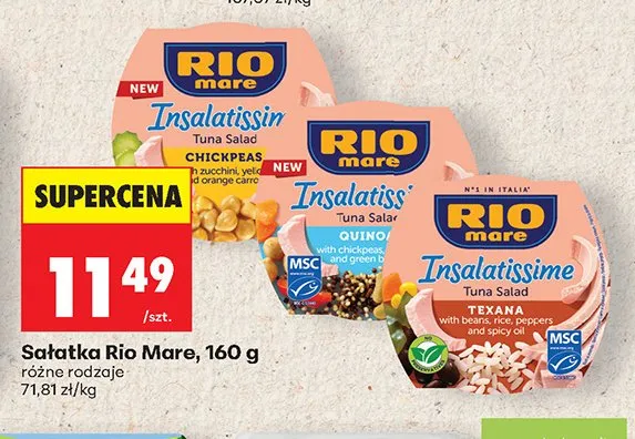 Sałatka Rio Mare Insalatissime texana promocja w Biedronka