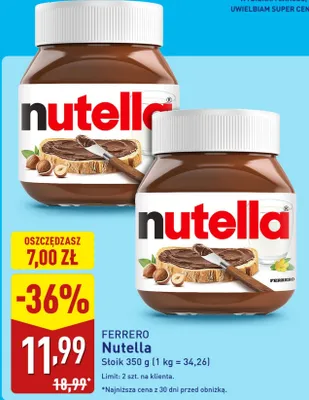 Nutella promocja w Aldi